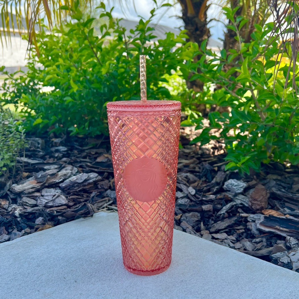 Starbucks 24oz Rose Gold Jeweled Tumbler